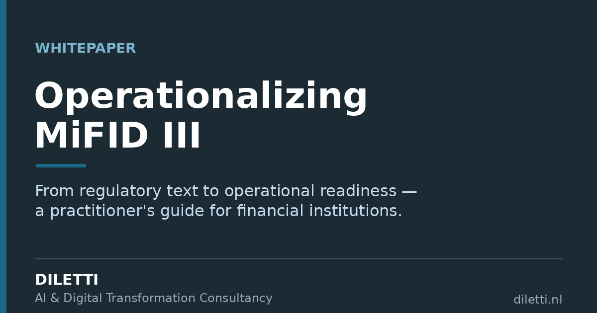 Operationalizing MiFID III whitepaper cover