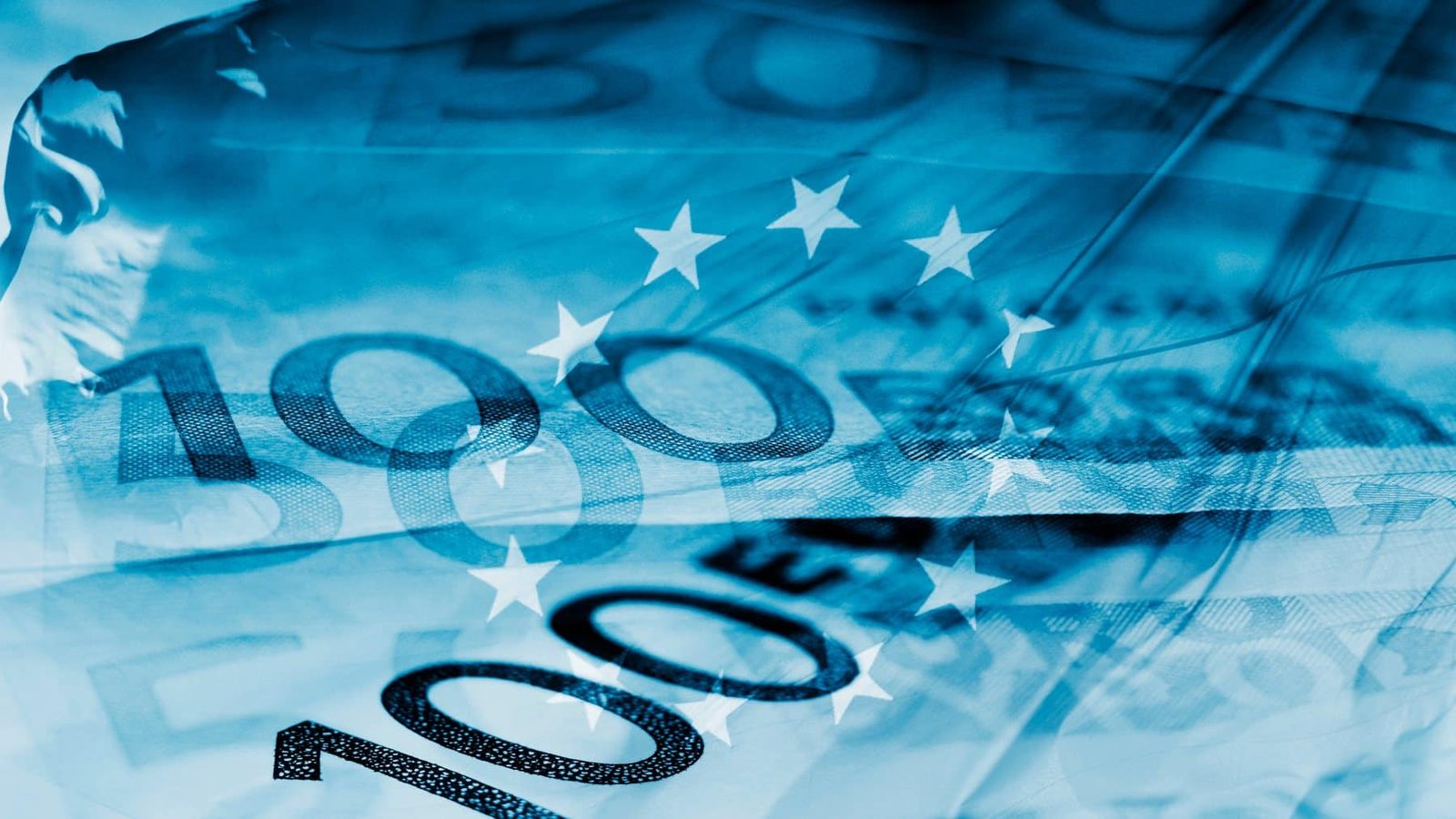 Euro banknotes with the European Union stars